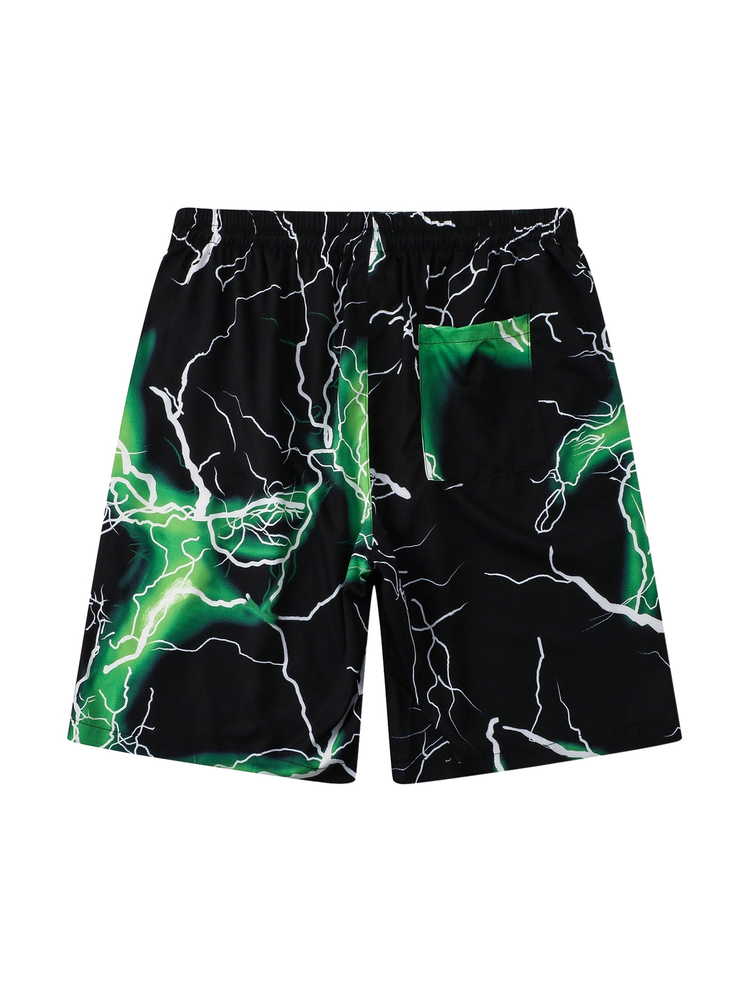 Thunder Graphic Hip-Hop Two-Piece Set