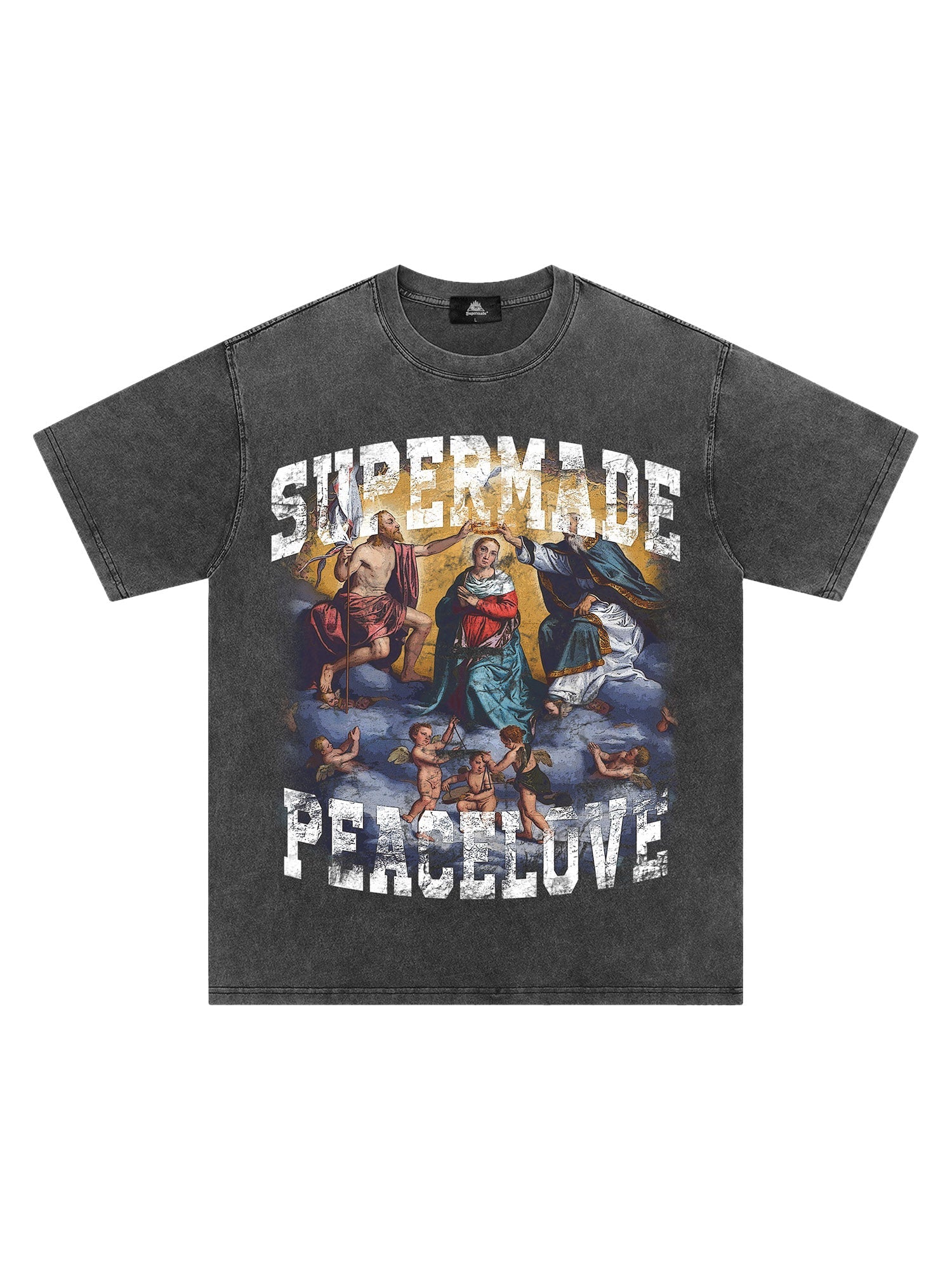 Thesupermade Renaissance Graphic Washed Vintage T-shirt - 2093