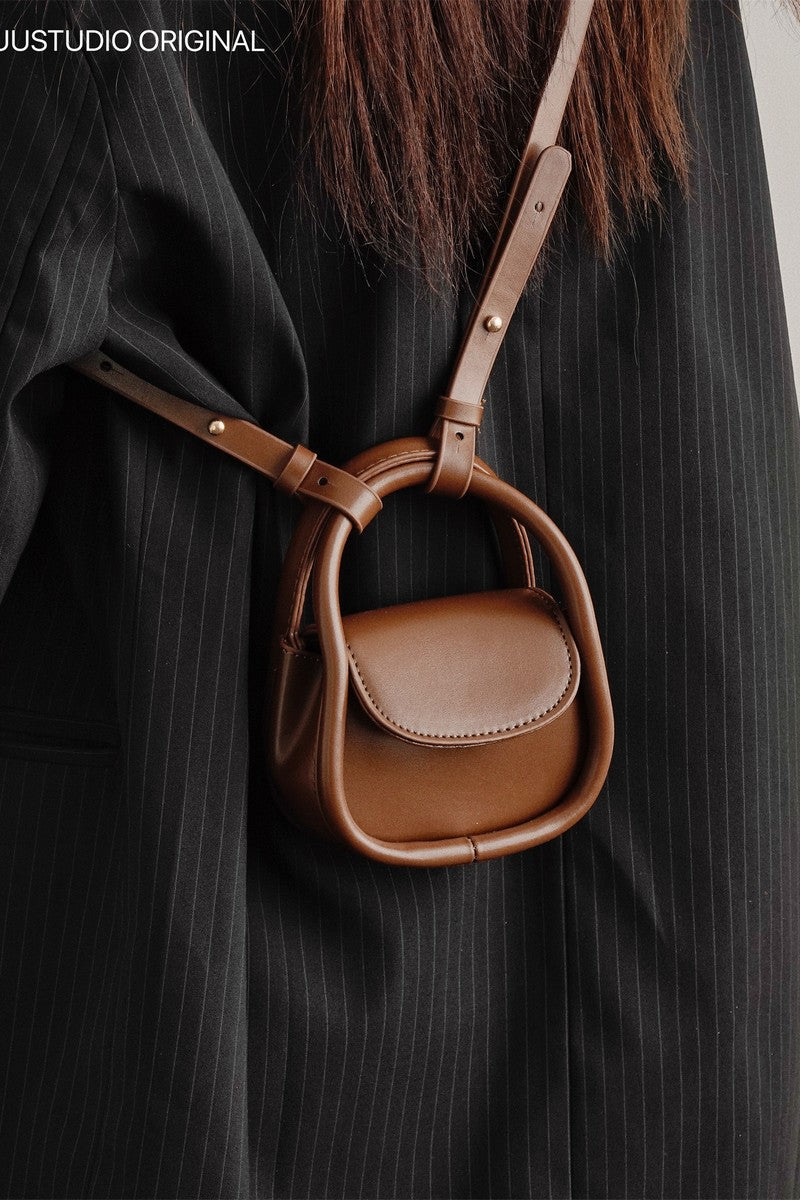 Lipstick Mini Saddle Crossbody Bag