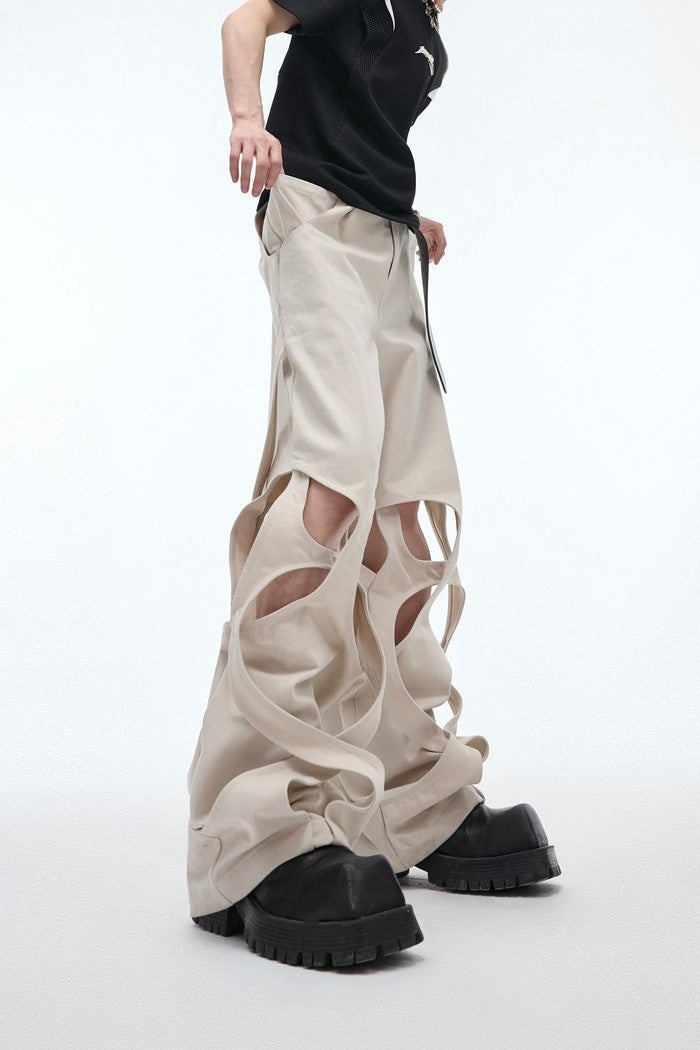 Twisted Loose Deconstructed Trousers - chiclara