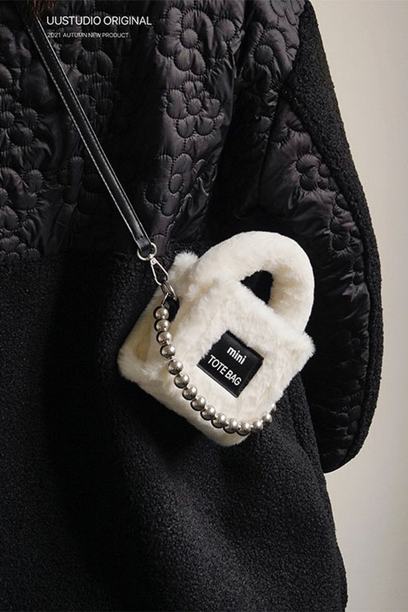Furry Mini Tote Bag