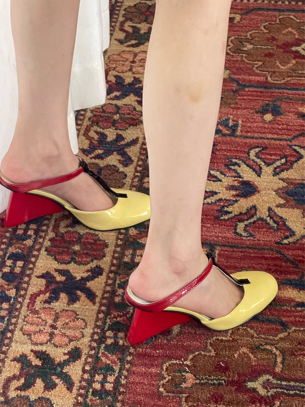 Leopard-Panel Colorblock 8 cm Heeled Mules - View 11