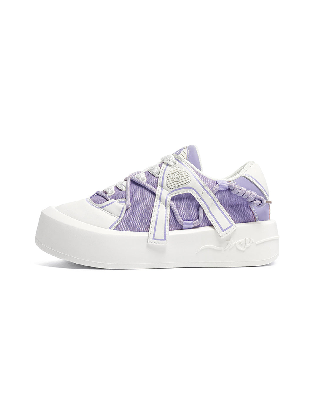 Ivory Buckle-Lace Platform Sneakers - View 10