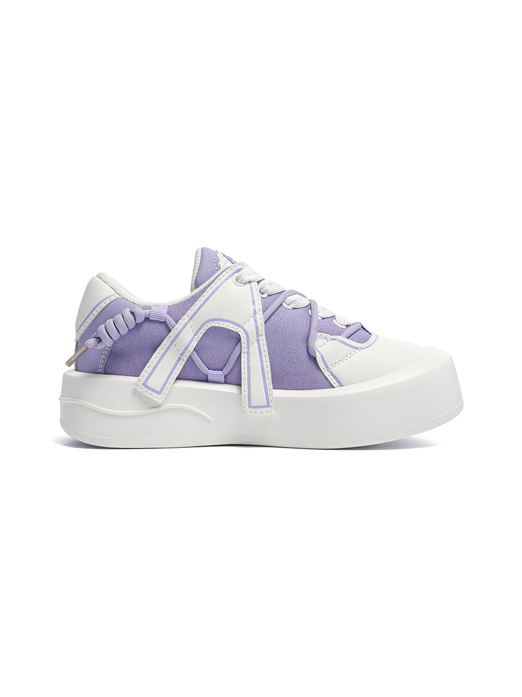 Ivory Buckle-Lace Platform Sneakers - View 15