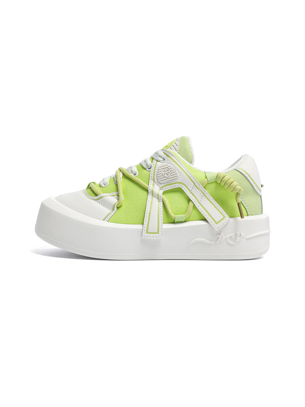 Ivory Buckle-Lace Platform Sneakers - View 17
