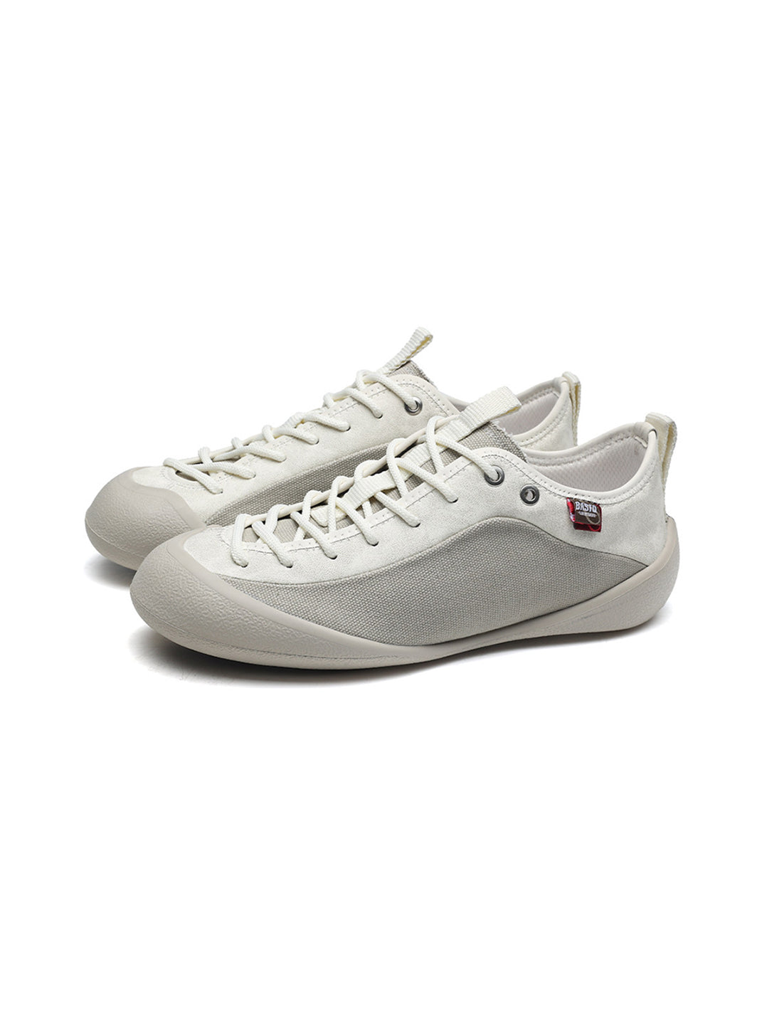 Ivory Mesh-Paneled Canvas Low-Top Sneakers - View 11