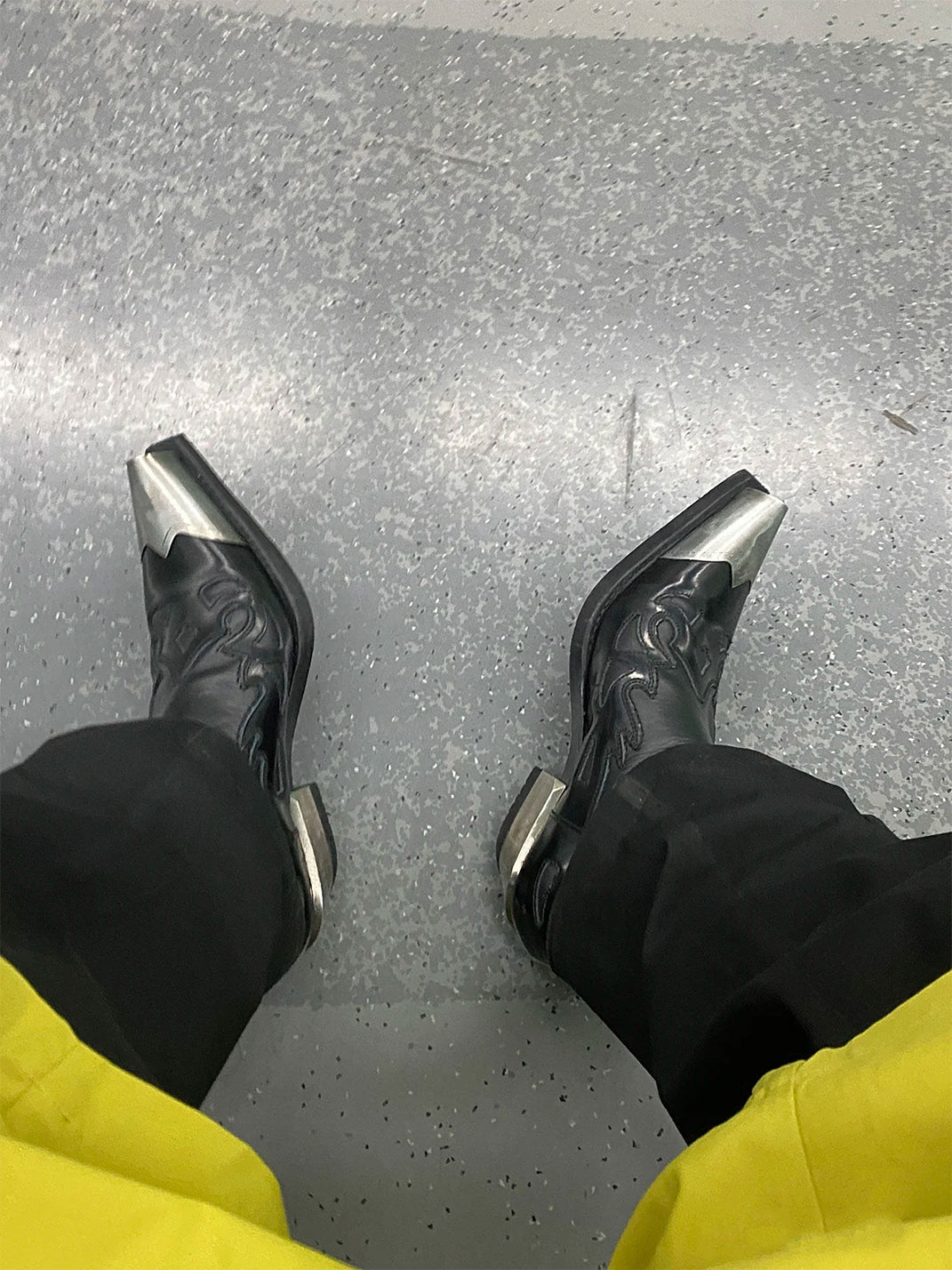 Metallic-Toe Block-Heel Chelsea Boots - View 2