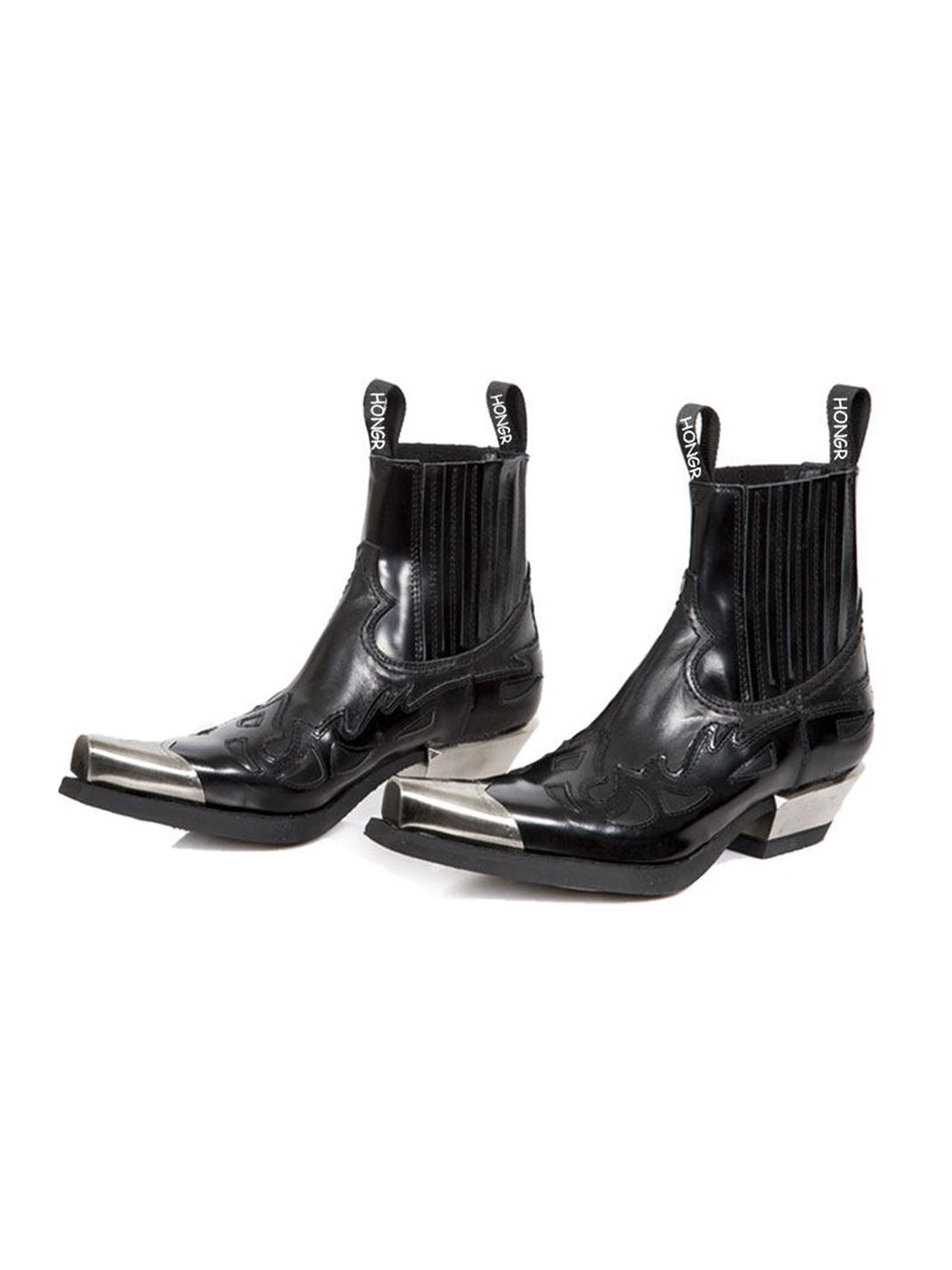 Metallic-Toe Block-Heel Chelsea Boots - View 5