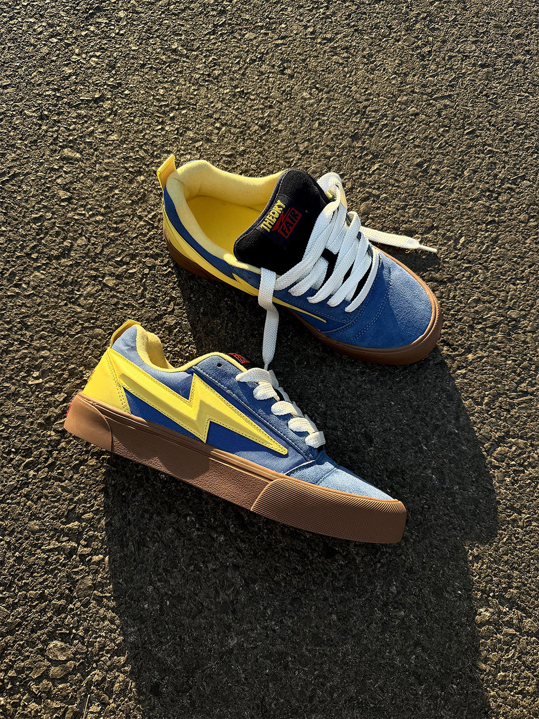Lightning-Bolt Colorblock Skate Sneakers - View 8