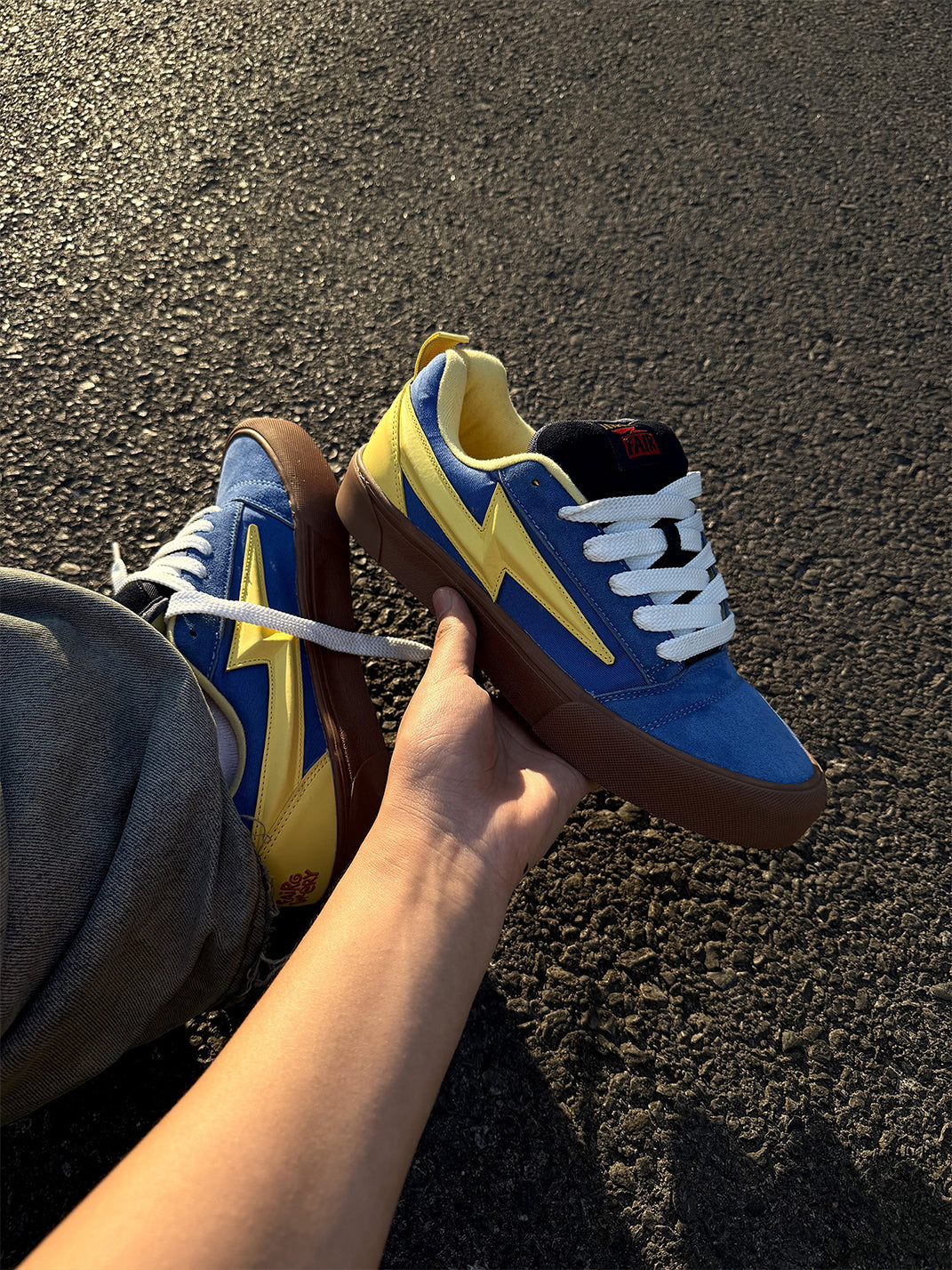 Lightning-Bolt Colorblock Skate Sneakers - View 9