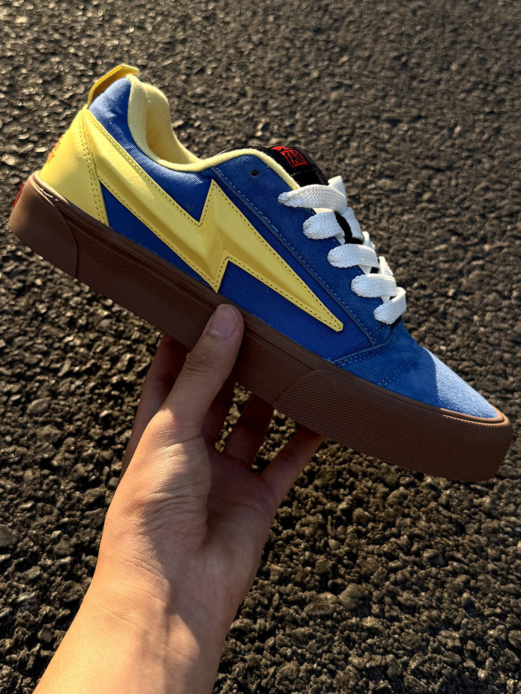 Lightning-Bolt Colorblock Skate Sneakers - View 10