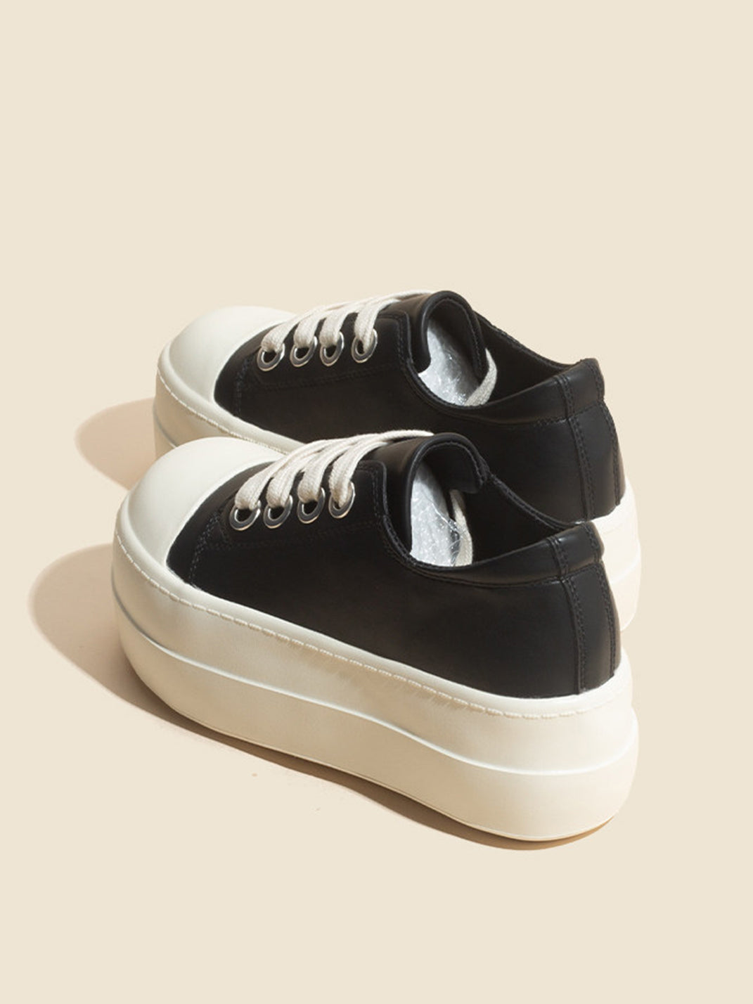 Oversized-Toe High-Low Platform Trainers - View 6