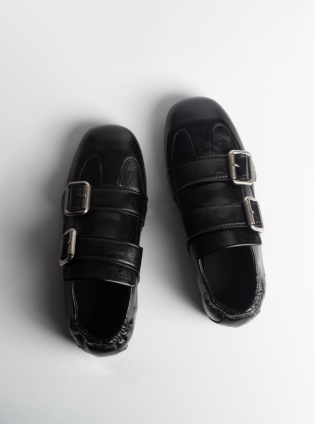 Convertible Triple-Strap Leather Loafers - View 4