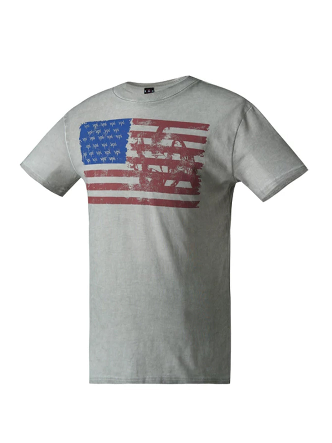 Faded Flag Graphic Cotton T-Shirt