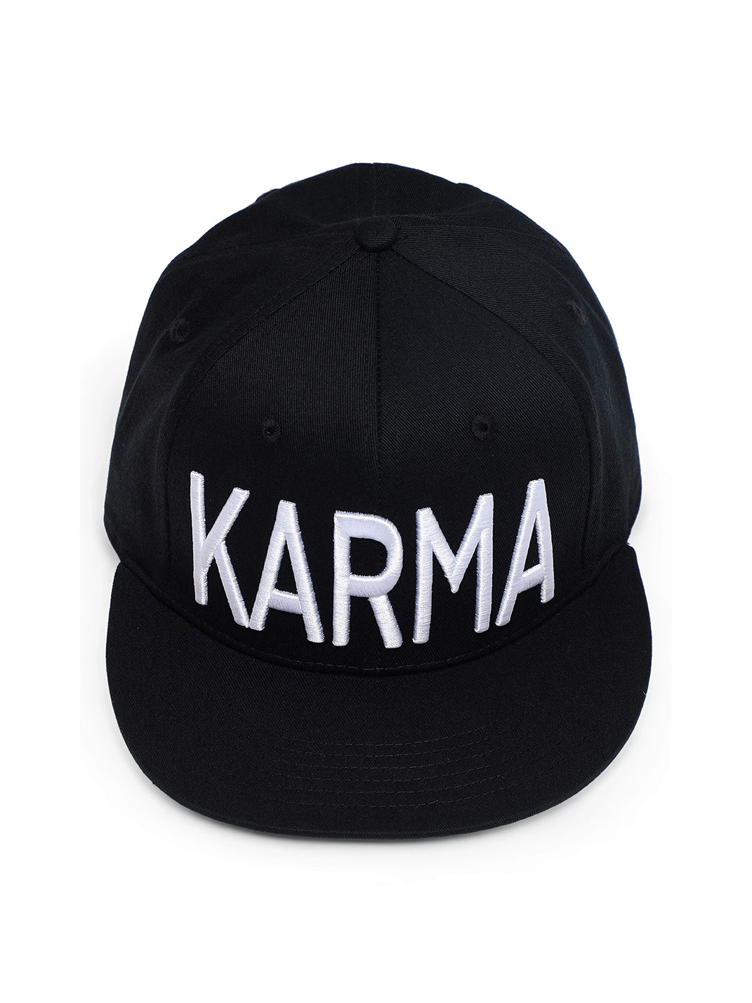 Embroidered Letter Structured Flat-Brim Cap - View 5
