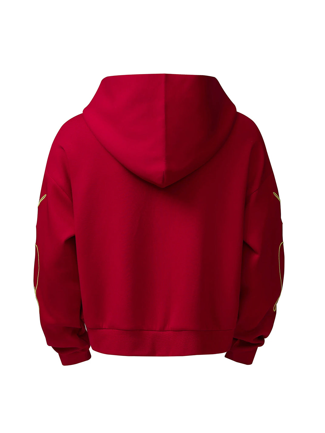 Sleeve-Embroidered Relaxed Pullover Hoodie - View 4