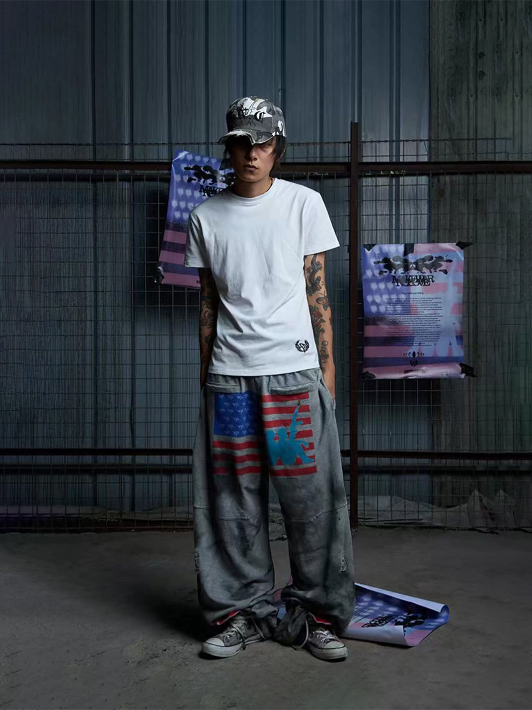 Ripped Embroidered Straight-Leg Sweatpants - View 2