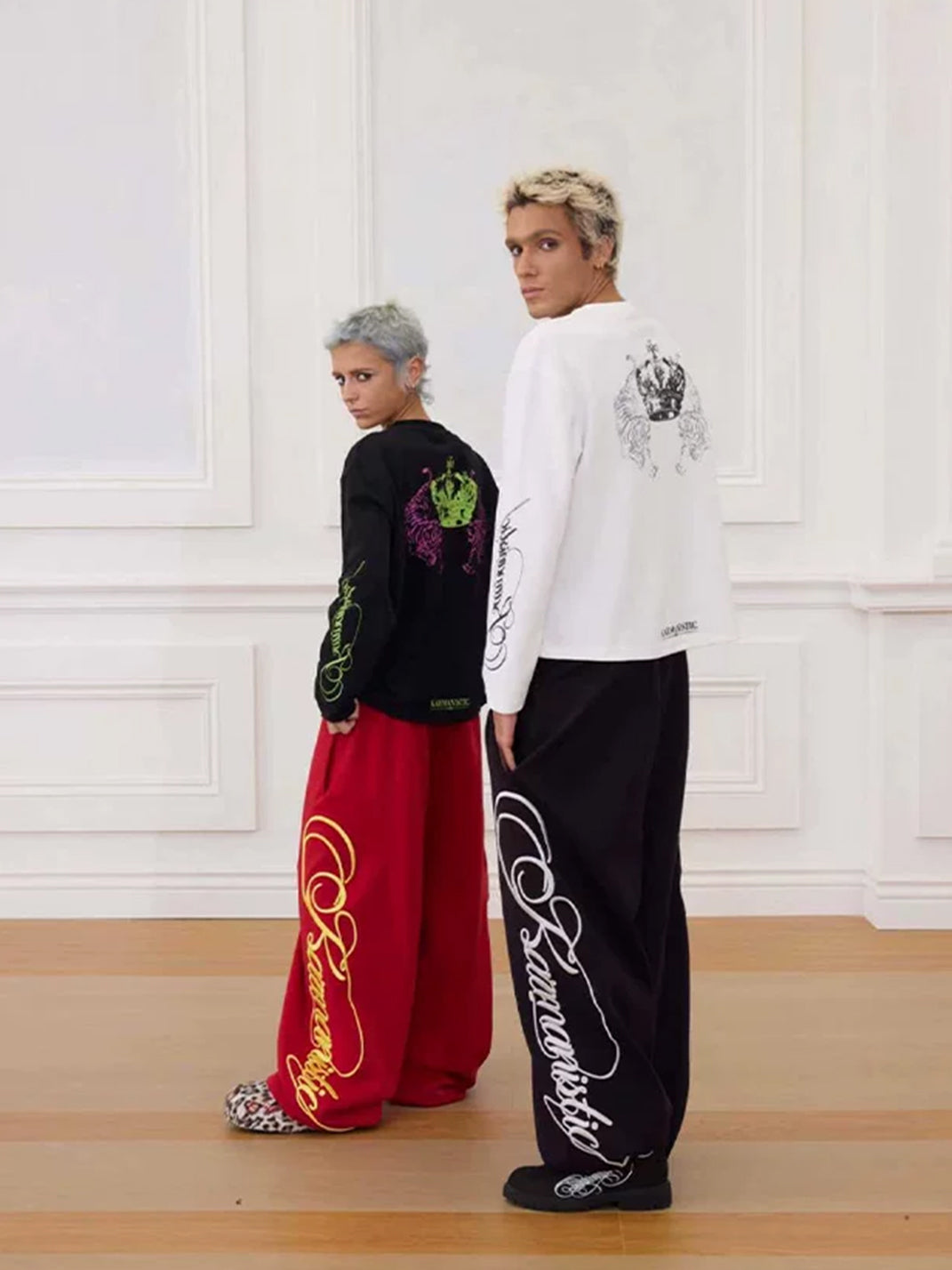 Side-Embroidered Straight-Leg Sweatpants - View 6