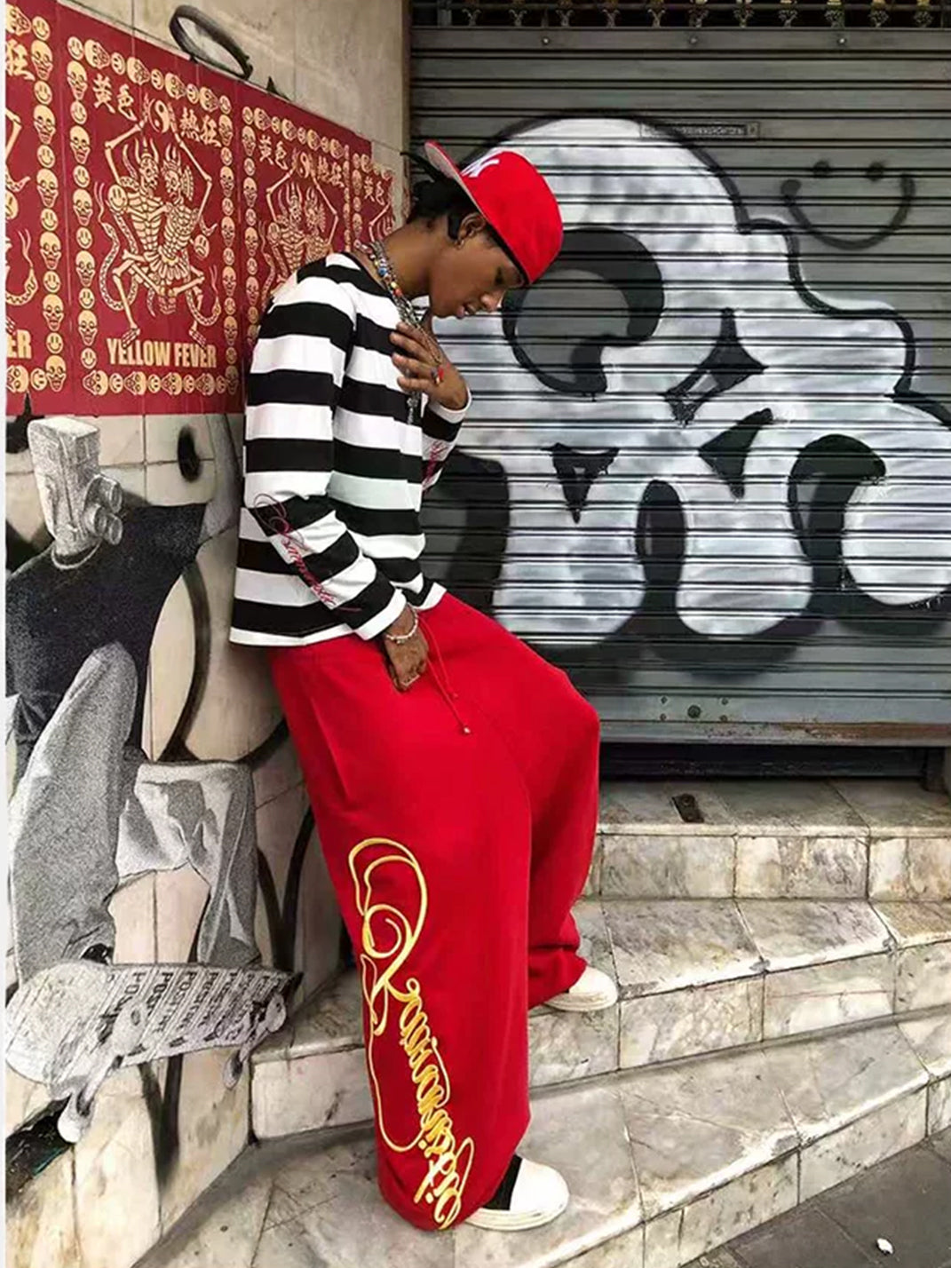 Side-Embroidered Straight-Leg Sweatpants - View 8
