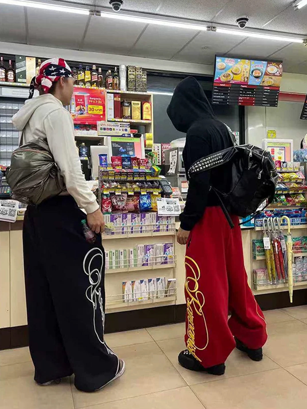 Side-Embroidered Straight-Leg Sweatpants - View 9