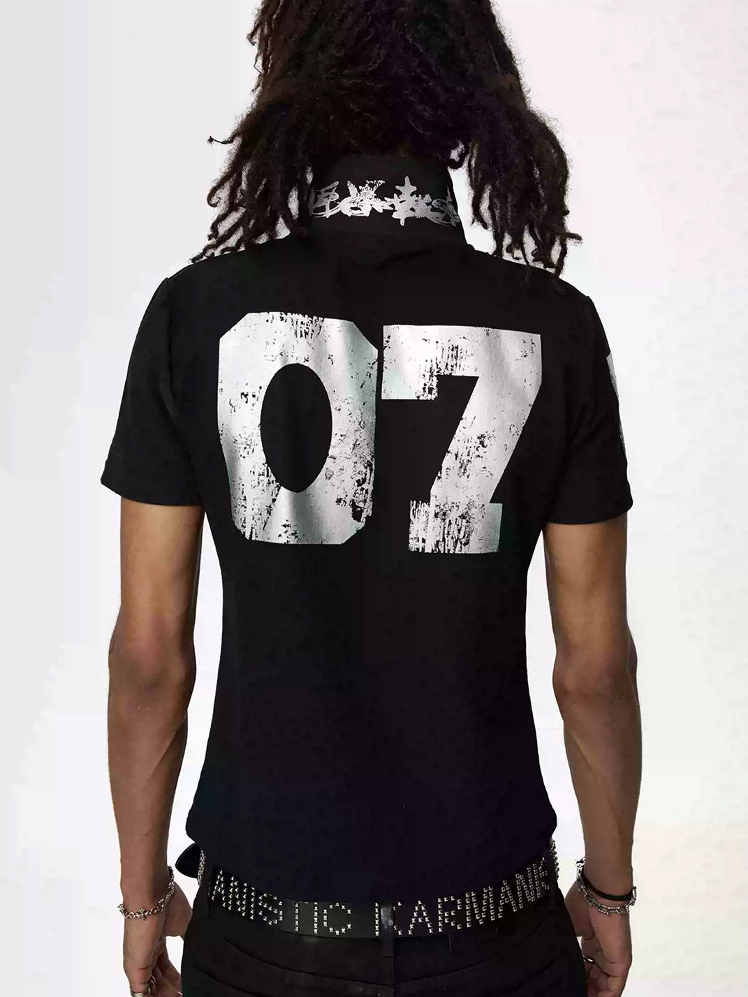 Karma-Embroidered Slim Cotton Polo - View 7