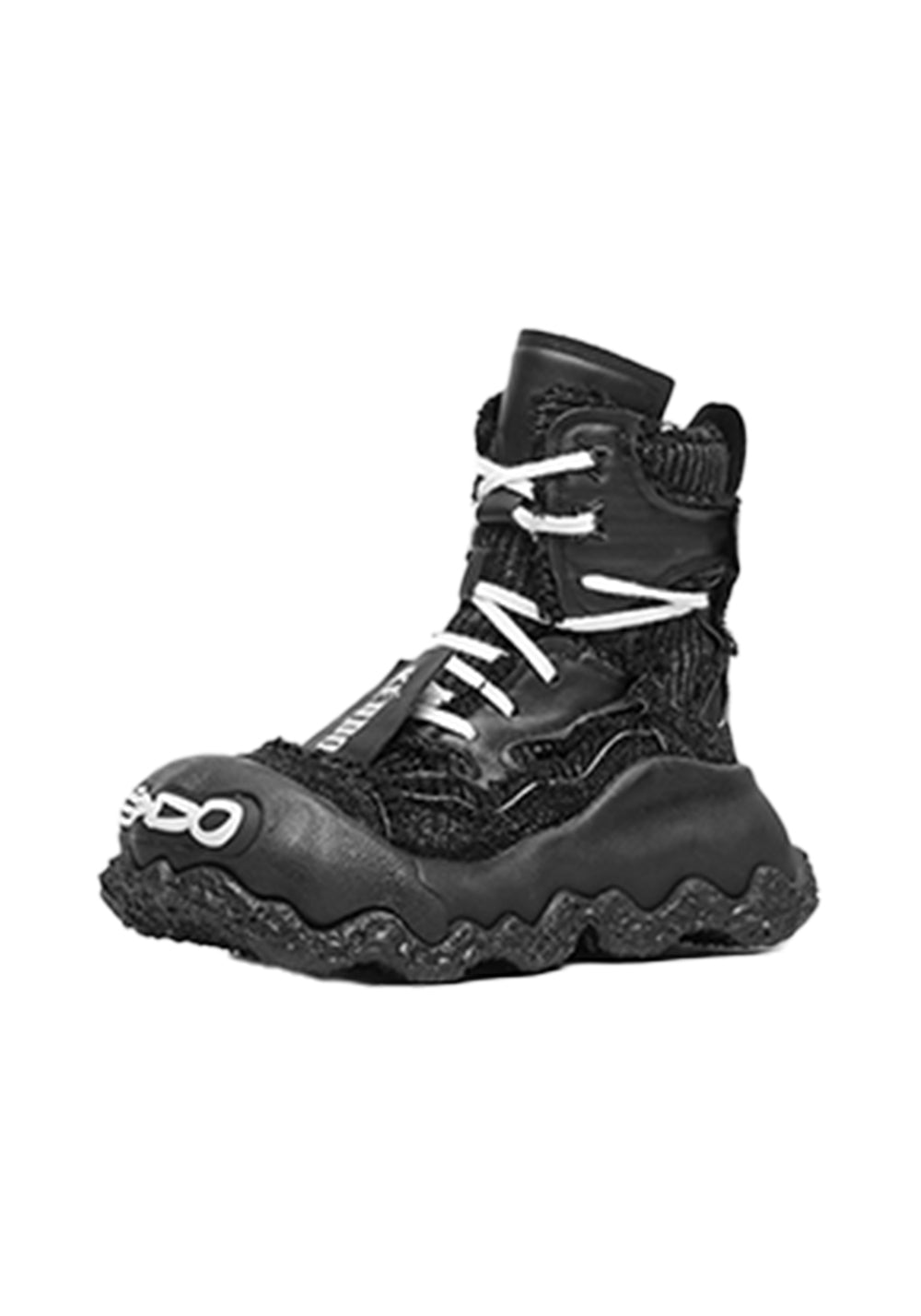 Abstract-Splash Layered Platform Boots - View 7