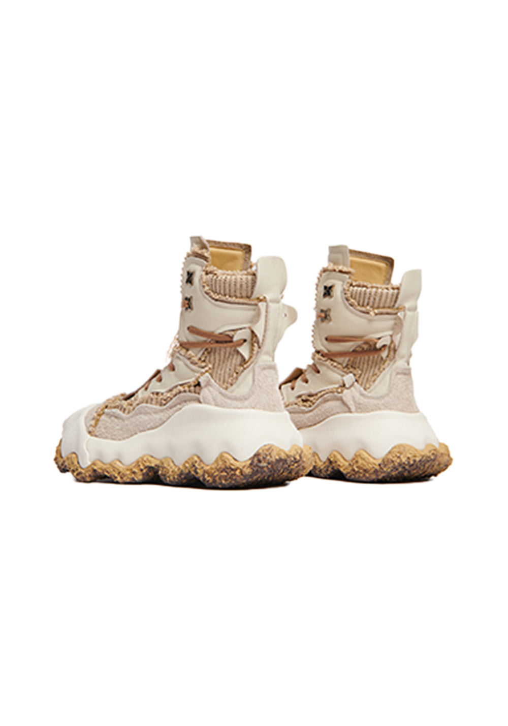 Abstract-Splash Layered Platform Boots - View 10