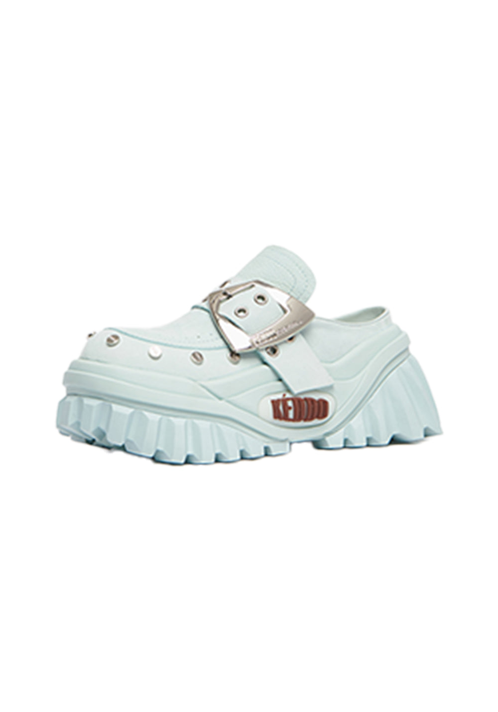 Studded Buckle Platform Mary Jane Shoes - View 5