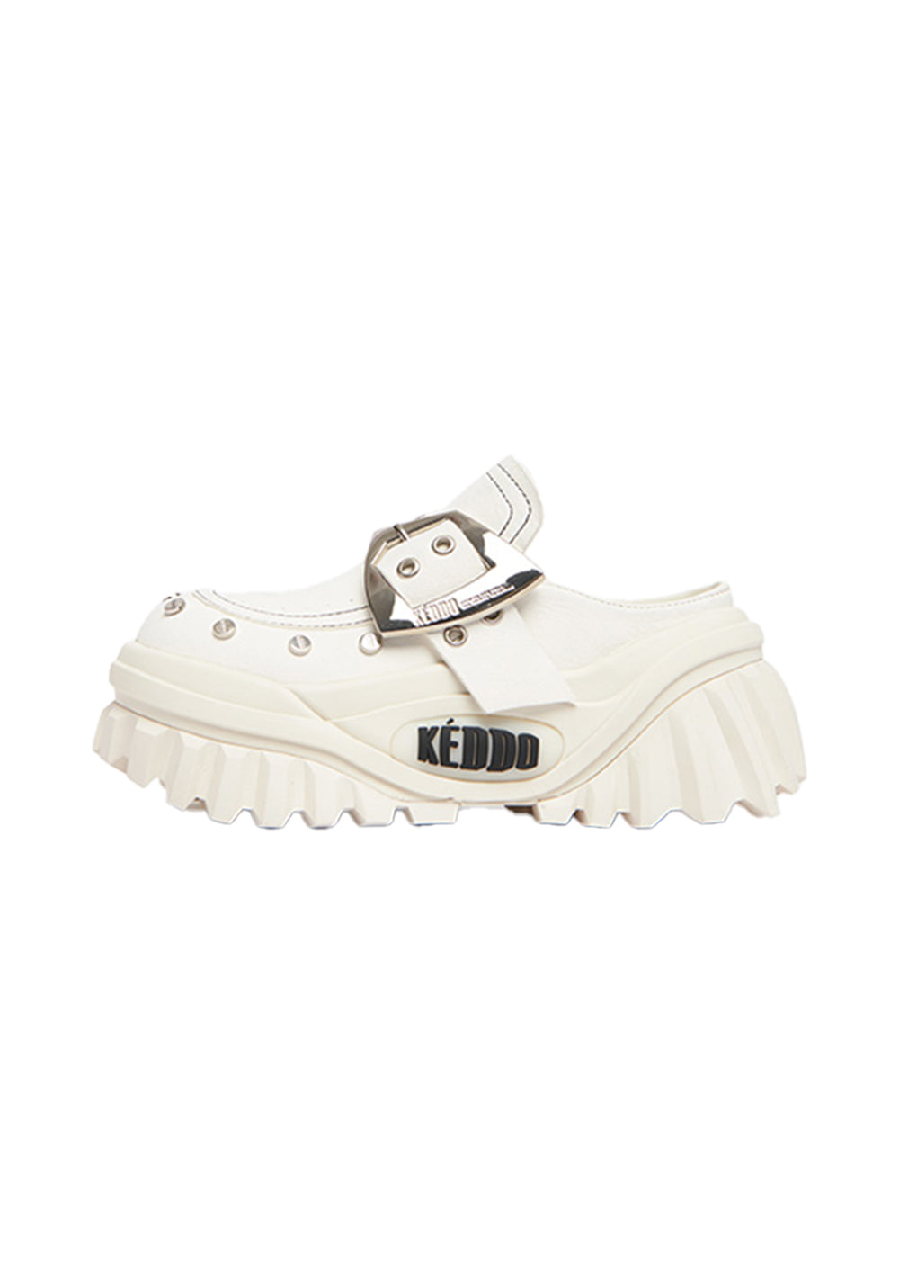 Studded Buckle Platform Mary Jane Shoes - View 6