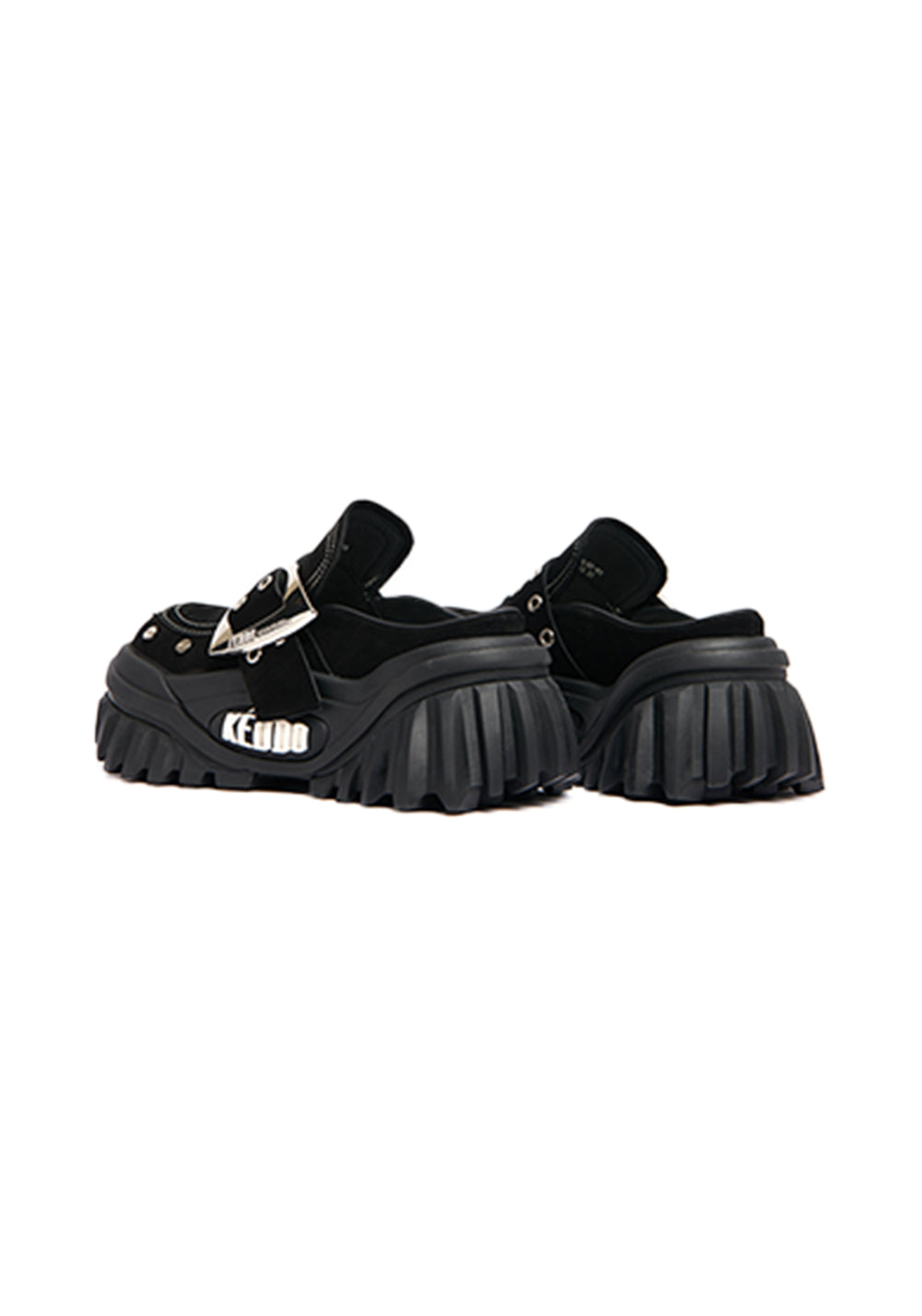 Studded Buckle Platform Mary Jane Shoes - View 10