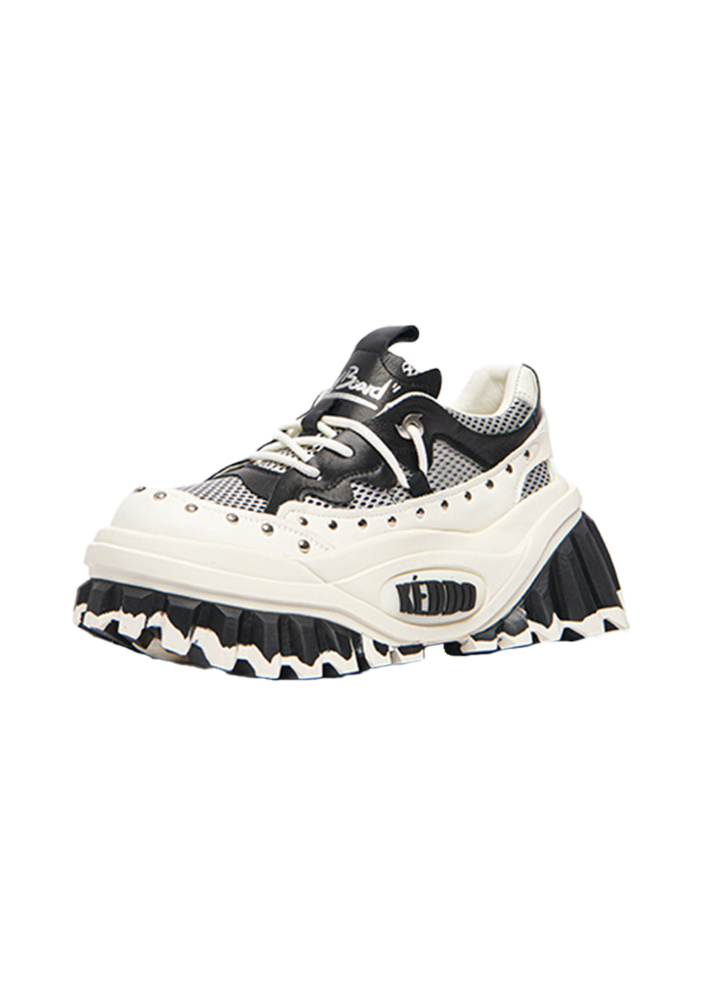 Studded Wave-Sole Platform Loafers - View 7