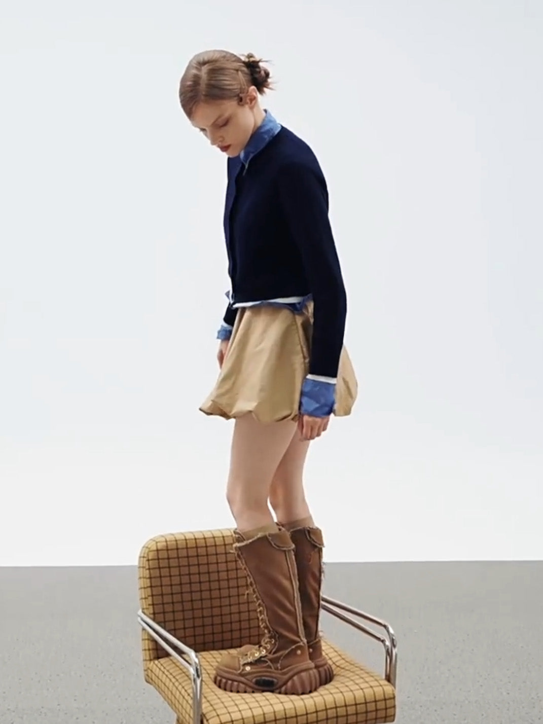 Tall Lace-Up Platform Riding Boots - View 3