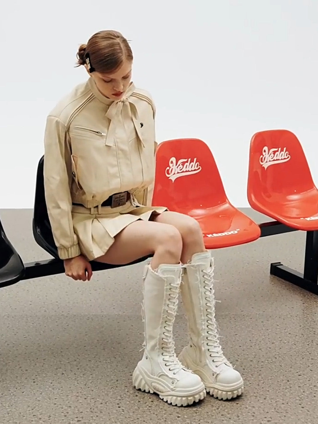 Tall Lace-Up Platform Riding Boots - View 8