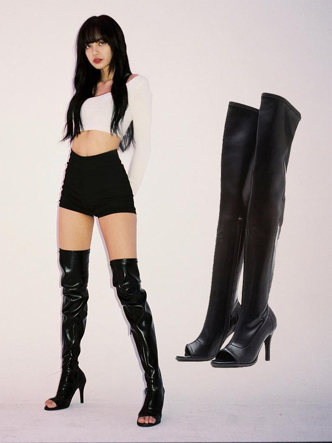 Over-Knee Jazz Stiletto Boots - View 2