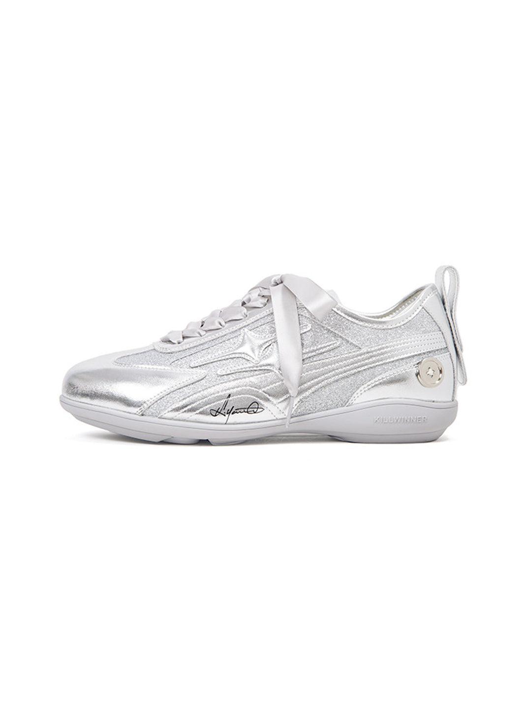 Silver Sculpted-Panel Athletic Trainers