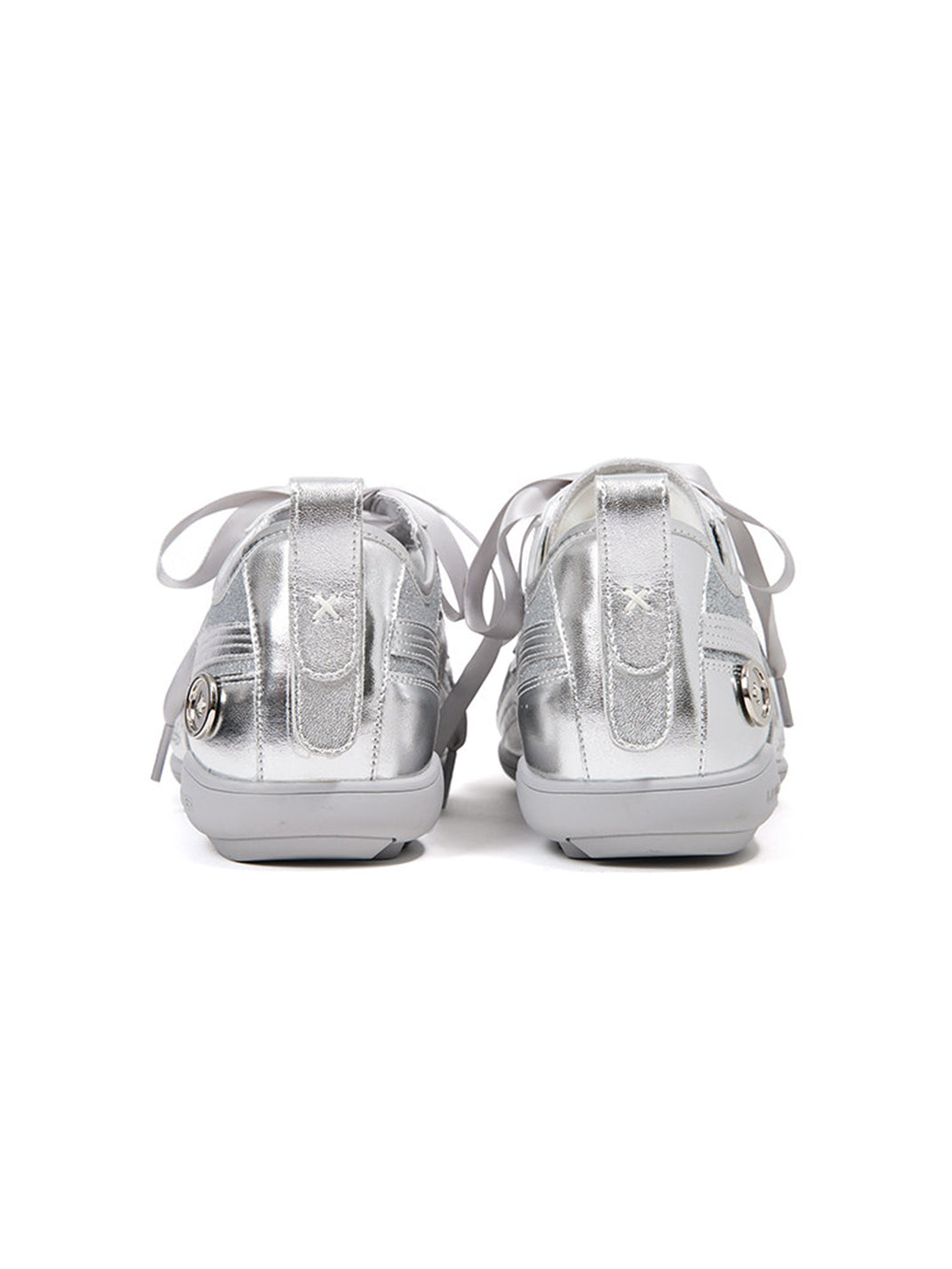 Silver Sculpted-Panel Athletic Trainers - View 6