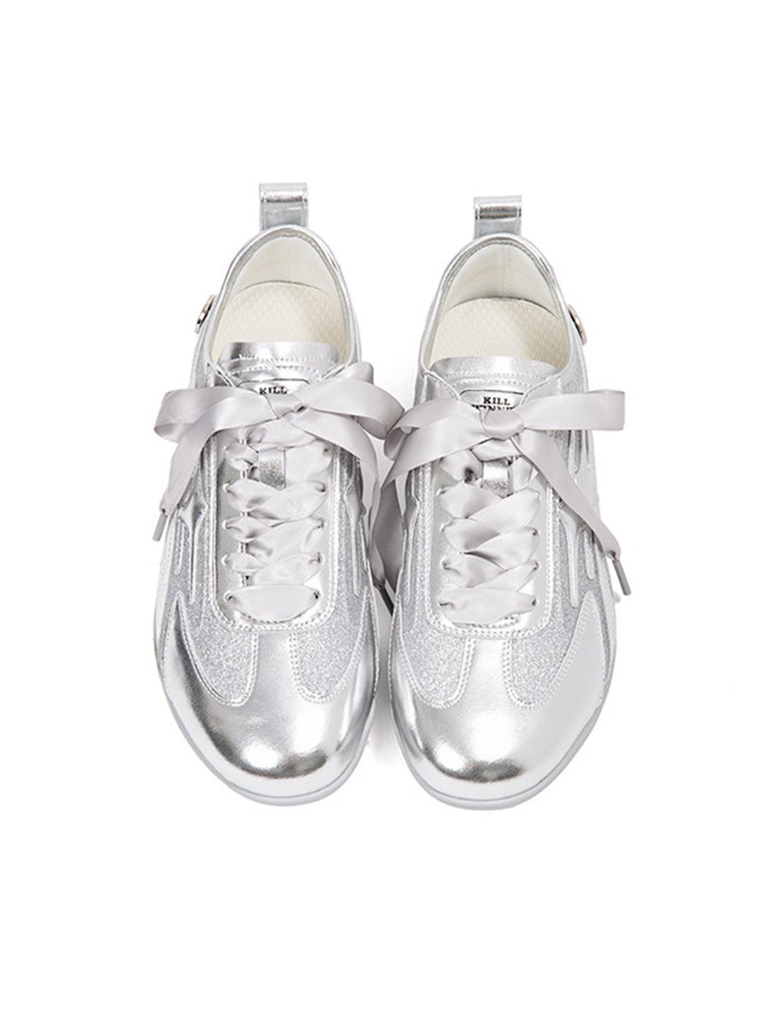 Silver Sculpted-Panel Athletic Trainers - View 7