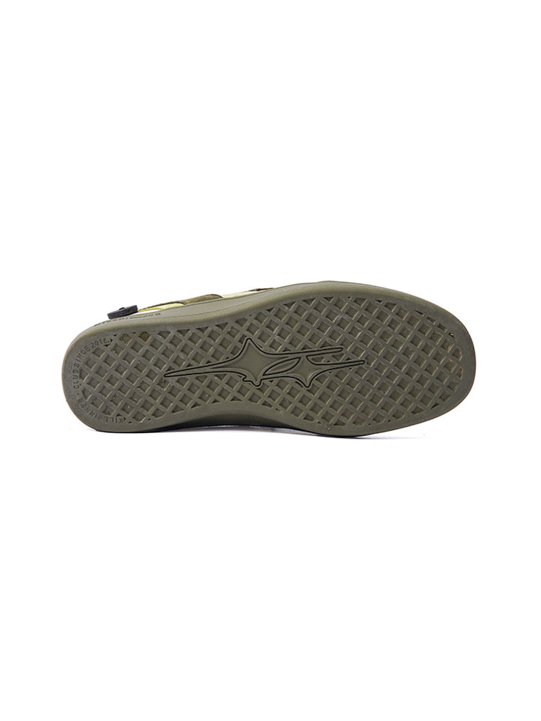 Olive Flame-Panel Low-Profile Trainers - View 9