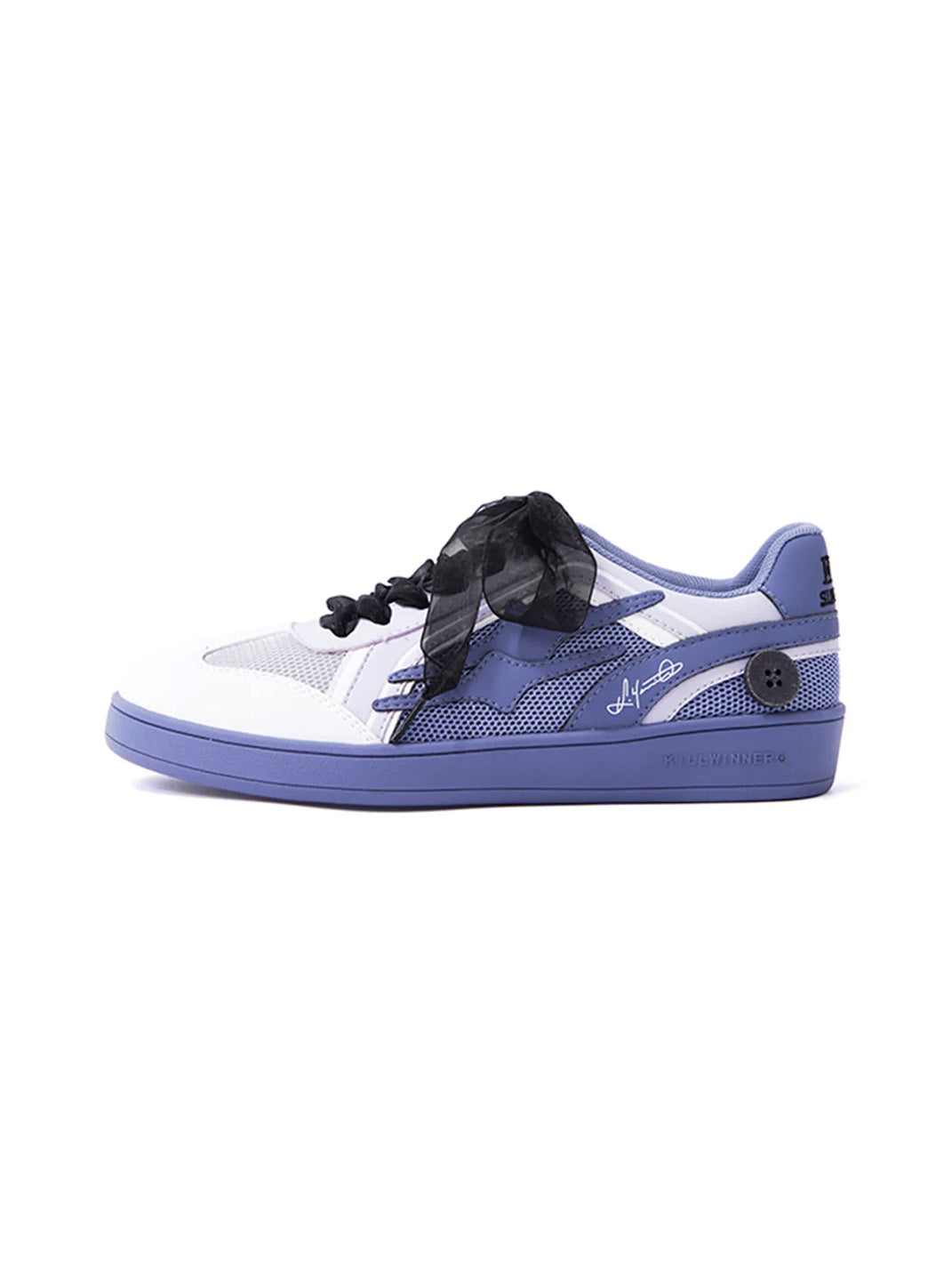 Wisteria Bow-Lace Retro Court Sneakers
