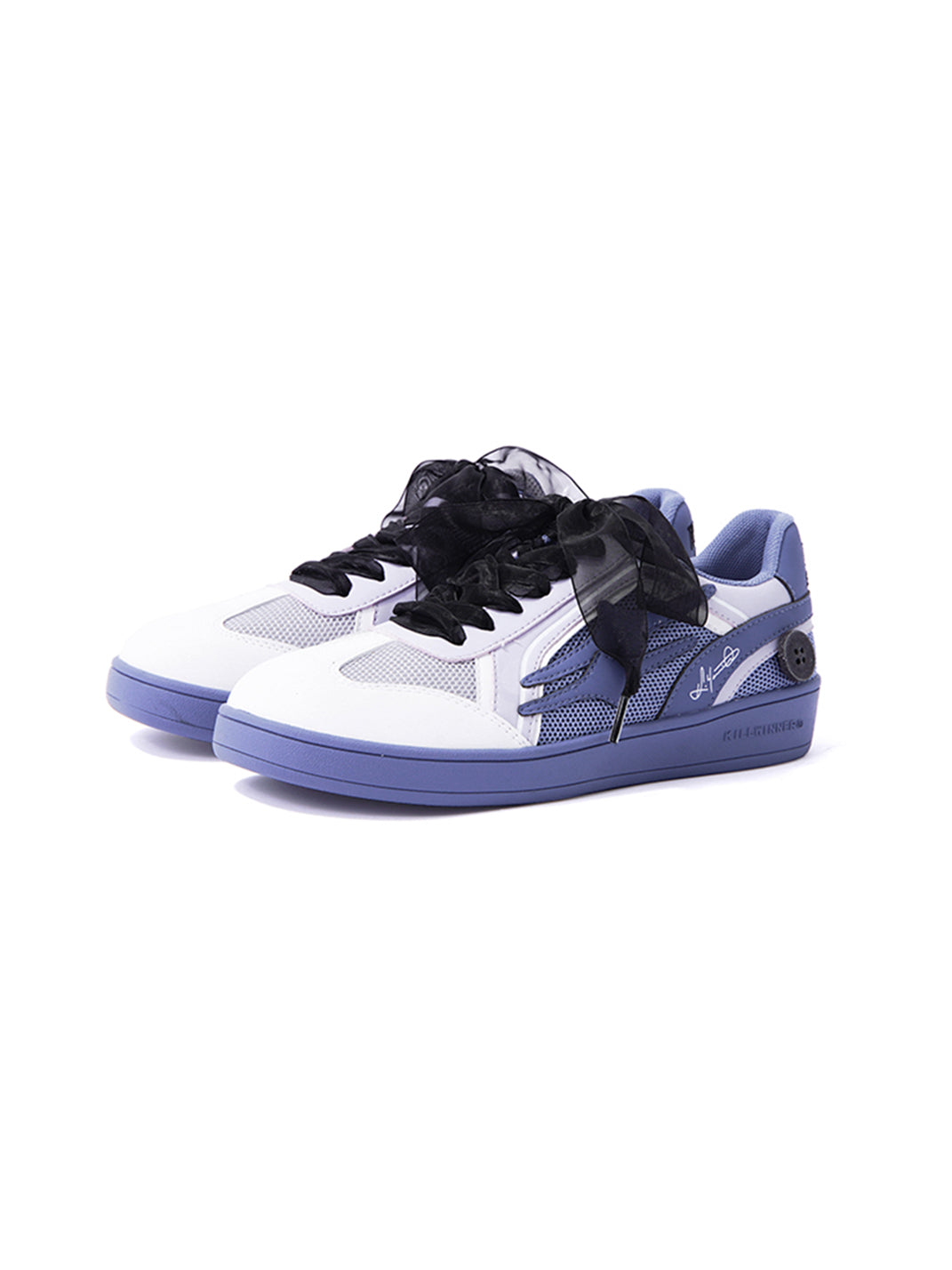 Wisteria Bow-Lace Retro Court Sneakers - View 5