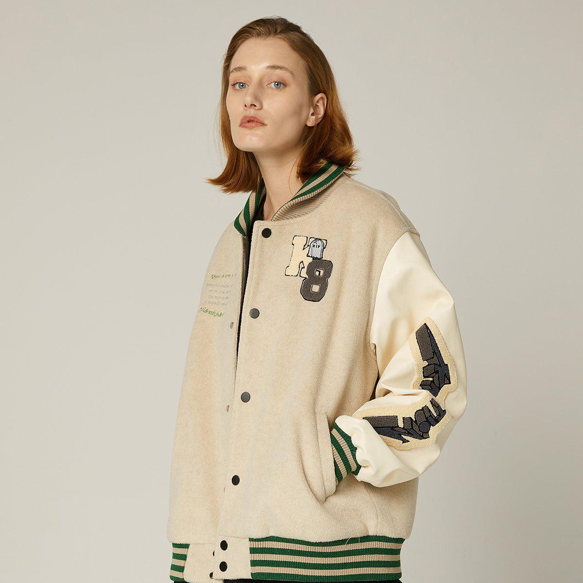 Varsity Jacket with K8 Embroidery - chiclara