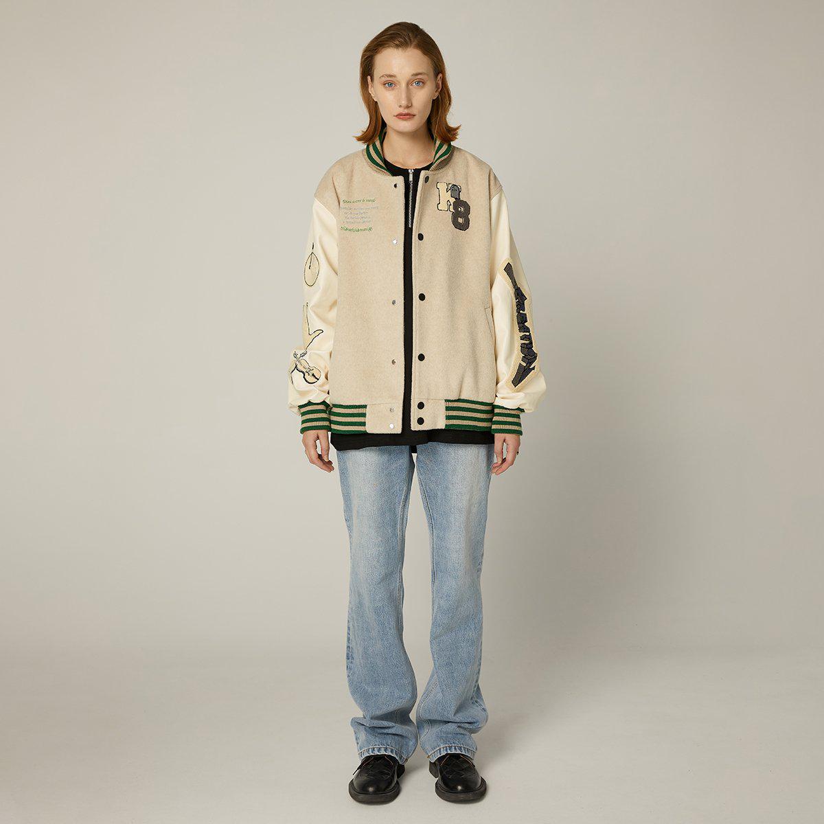 Varsity Jacket with K8 Embroidery - chiclara