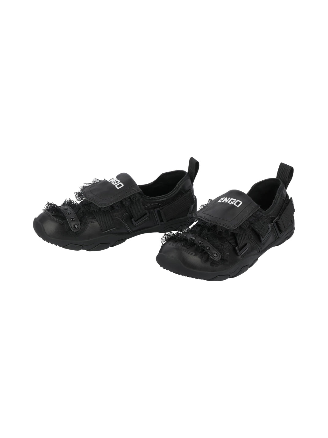 Lace-Trim Buckle Strap Ballet Sneakers - view 8