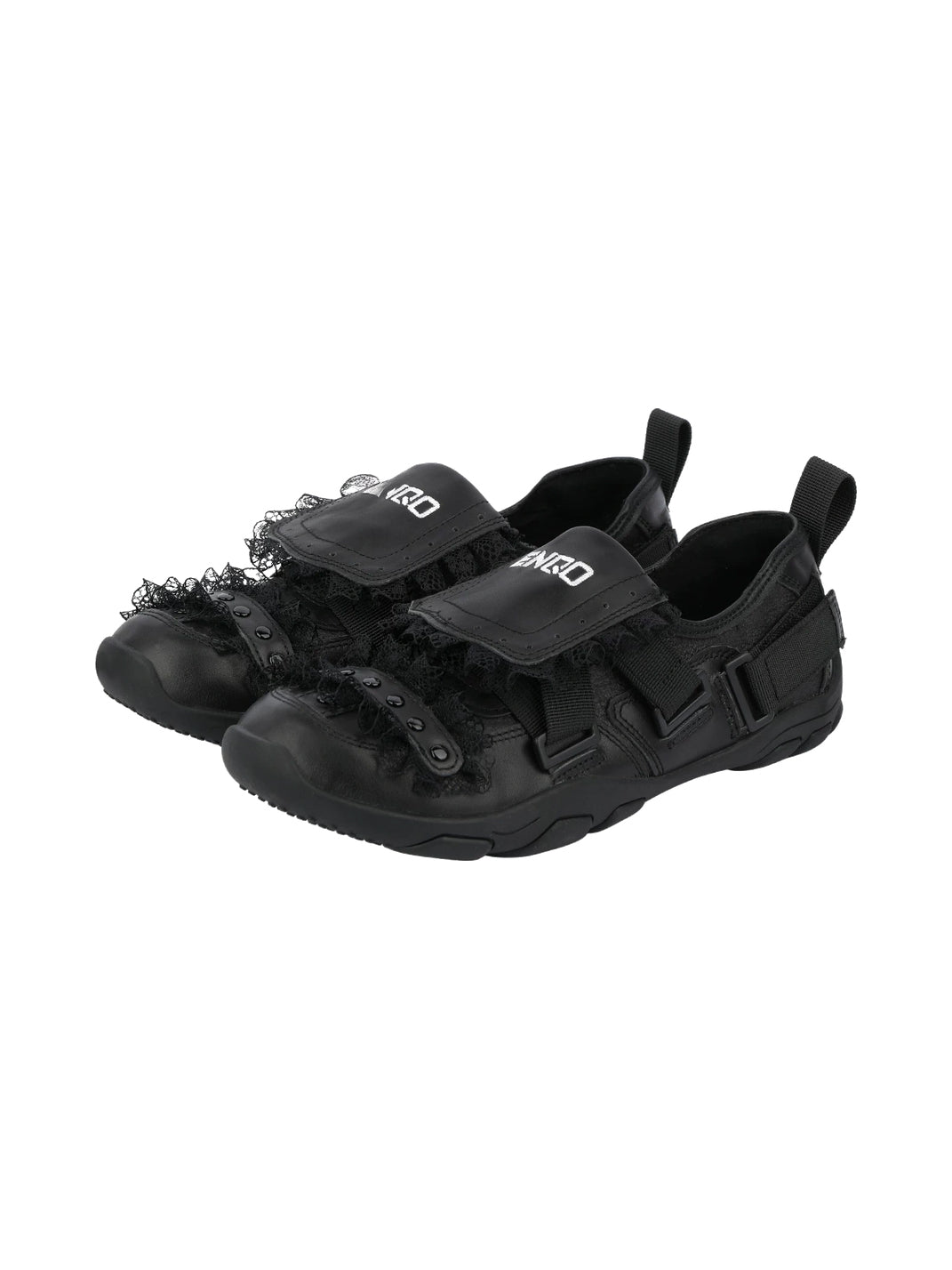 Lace-Trim Buckle Strap Ballet Sneakers - view 9