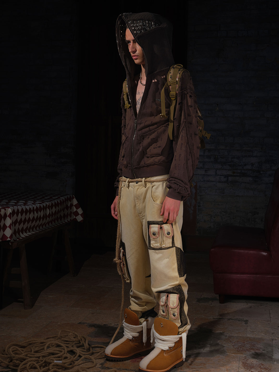 Mohawk Shearling-Lined Work Boots - View 3