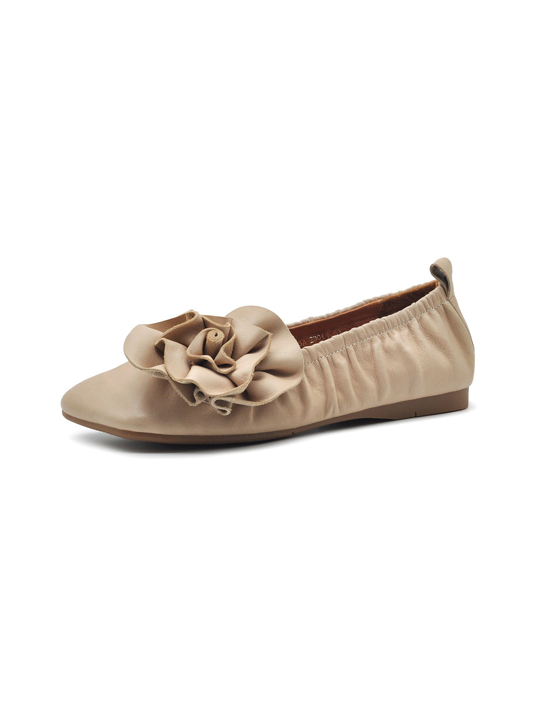 Leather Flower Soft Ballet Flats - View 10