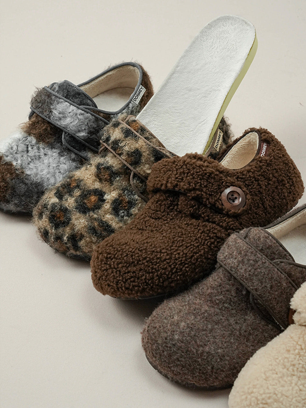 Leopard Faux-Fur Velcro Slip-On Shoes - View 13