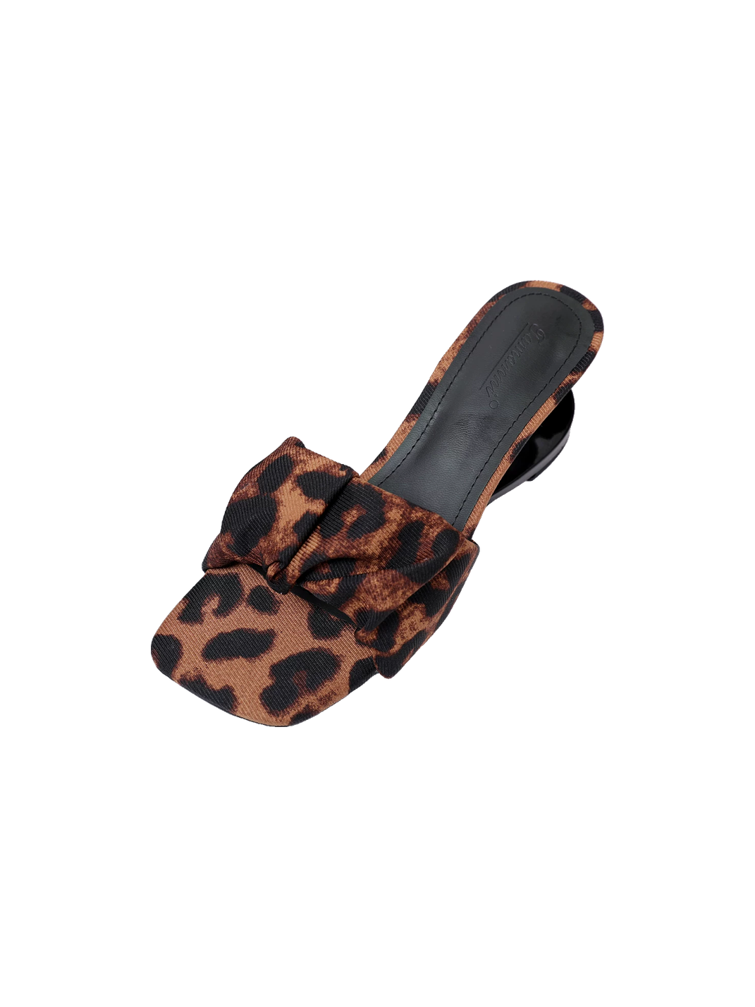Leopard Square-Toe Sculpted-Heel Sandals - View 4