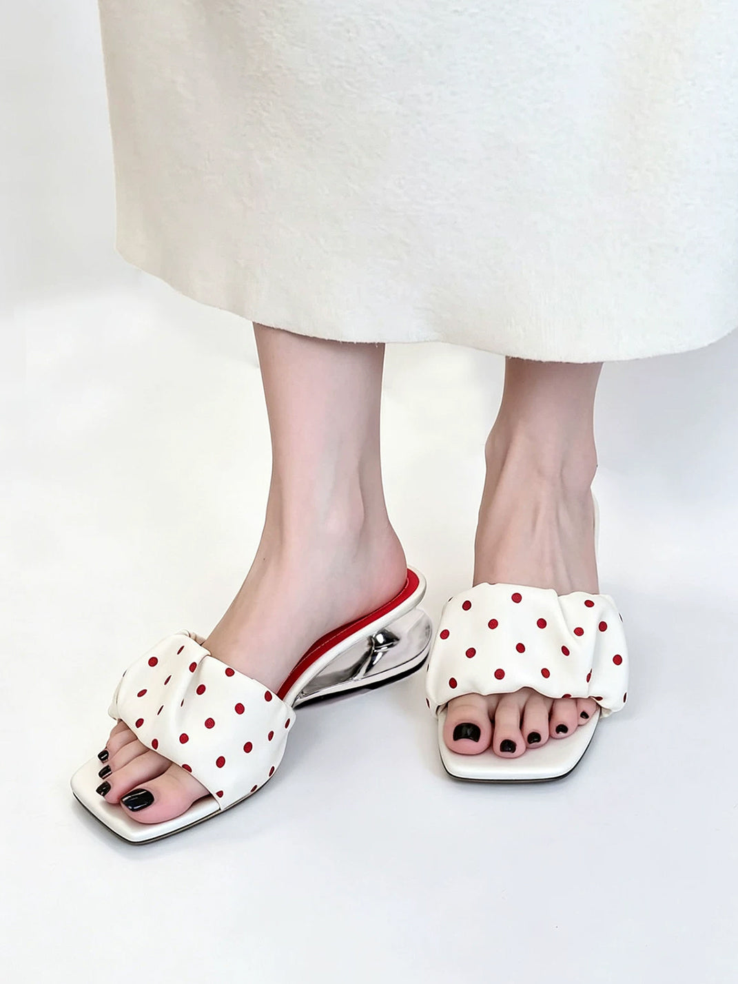 Leopard Square-Toe Sculpted-Heel Sandals - View 11