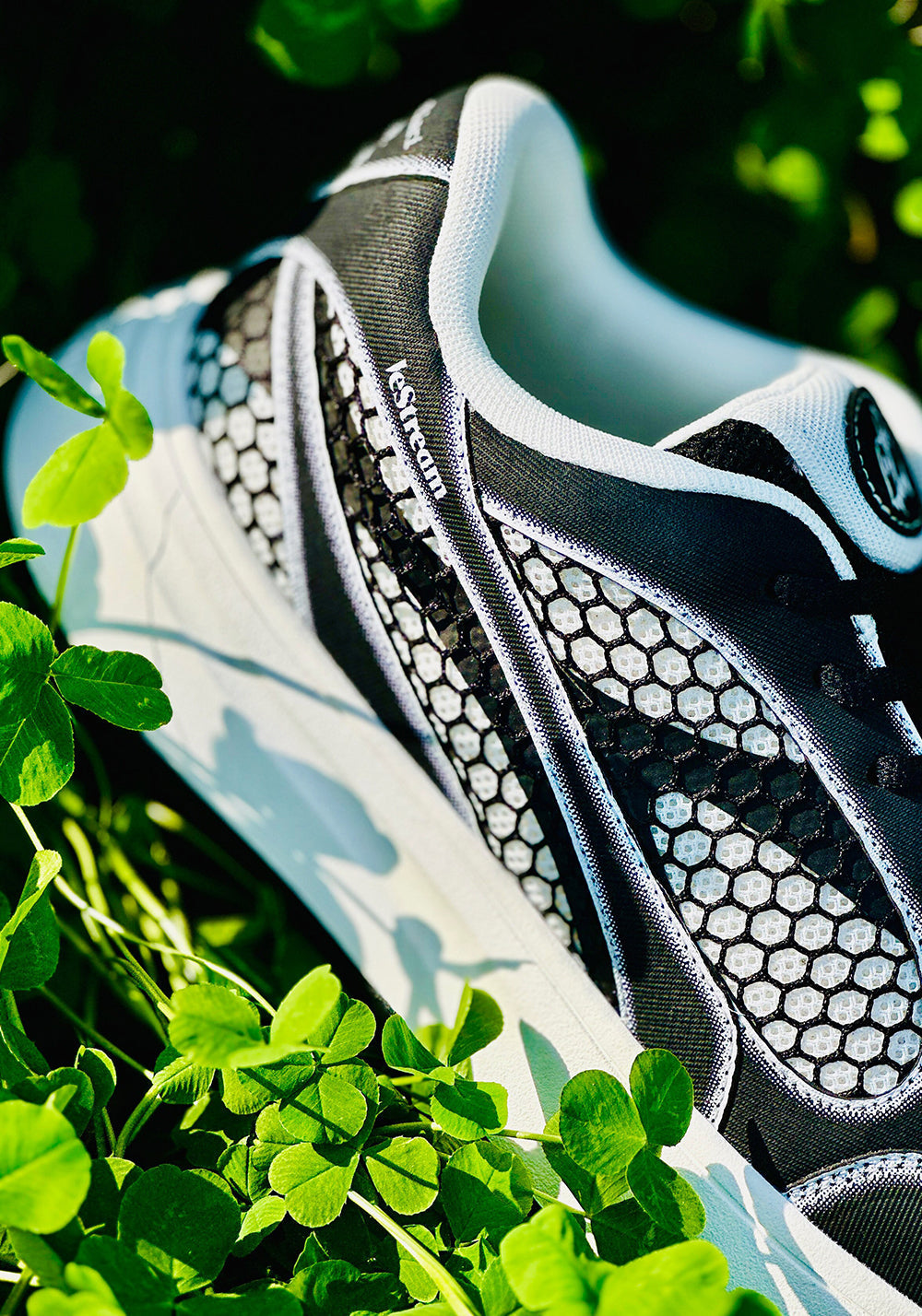Black Mesh-Panel Platform Derby Sneakers - View 10